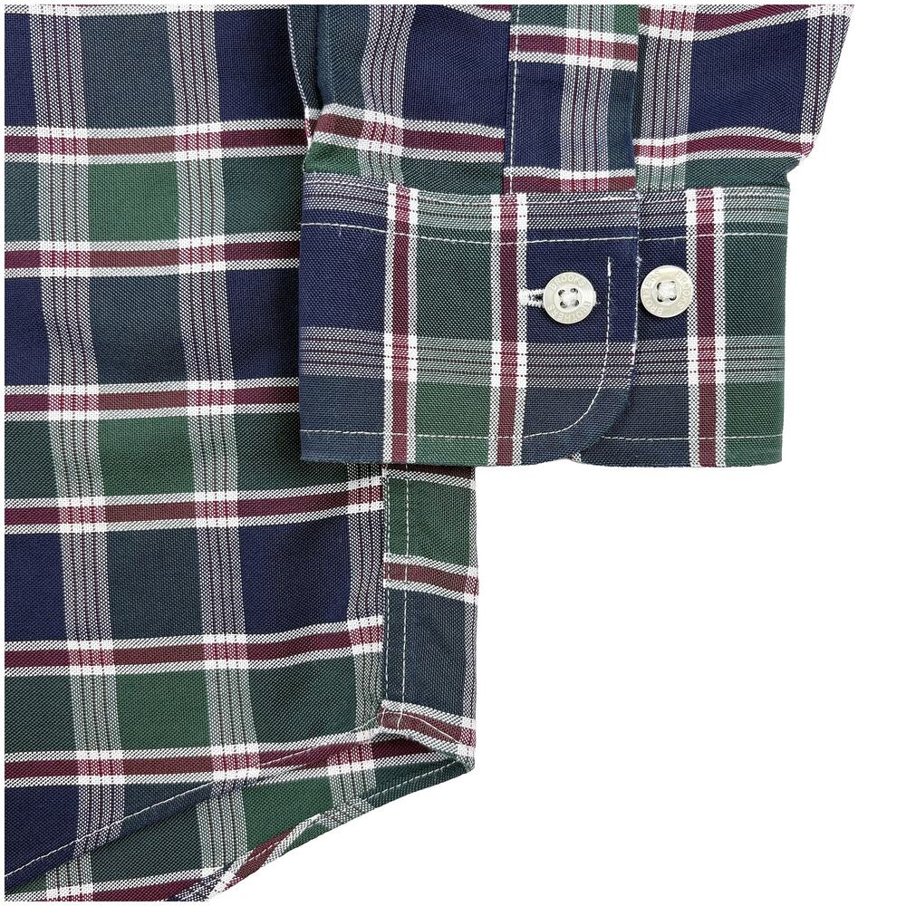 Brooks Brothers Cotton Polo Button Down Mens L Plaid Non-Iron Traditional Fit - Picture 5 of 9